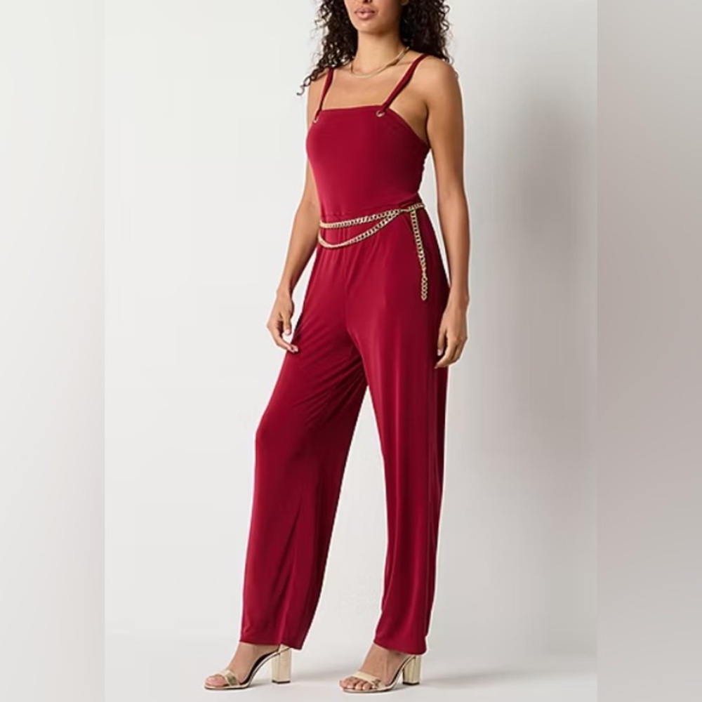 BOLD elements Red Jumpsuit Modern Sophistication